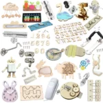 Wooden Busy Board DIY Toy Baby Montessori Sensory Activity Board Accessories For Children Locks Busyboard Parts Educational Toys