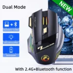 Wireless Gaming Mouse USB IMICE GW-X7 3200DPI Dual Mode Rechargeable 7 Keys 2.4Ghz Silent Mouse Bluetooth 7-color Breathing LED - Image 9