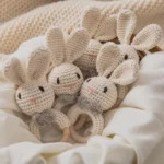 Baby Crochet Rattle Wooden Teether Toy BPA Free Wood Rodent Rabbit Rattle Baby Mobile Play Gym Newborn Educational Music Toys - Image 3