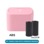 Car Trash Can (with Lid) Contains 60 (300) Garbage Bags, Small Car Trash Can, Leak-proof Mini Car Accessories - Image 8