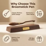 Haries Penggemar Nimbus 2000 Floating Broom Pen Magnetic Levitating Ballpoint Pen Desk Toy Gift - Image 3