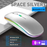 LED Wireless Mouse USB Rechargeable Bluetooth-compatible RGB Mouse Silent Ergonomic Mouse With Backlight For Laptop PC ipad - Image 11