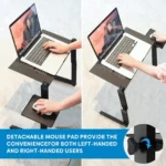 Laptop Table Stand and Lap Desk Adjustable Riser Portable with Mouse Pad Aluminum Laptop Cooling Holder desk for bed desktop - Image 3
