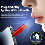Mini Type C Mobile Phone Cigarette Lighter Air Blowing Cigarette Lighter Outdoor Safety USB C Lighter Adapter For iPhone 17 Pro - Image 3