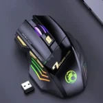 Wireless Gaming Mouse USB IMICE GW-X7 3200DPI Dual Mode Rechargeable 7 Keys 2.4Ghz Silent Mouse Bluetooth 7-color Breathing LED - Image 6