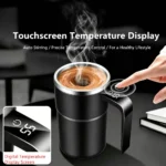 Automatic Stirring Cup Rechargeable Portable Coffee Electric Stirring Stainless Steel Mixer Rotating Magnetic Self Stirring Mugs