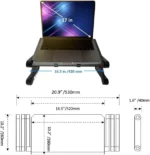 Laptop Table Stand and Lap Desk Adjustable Riser Portable with Mouse Pad Aluminum Laptop Cooling Holder desk for bed desktop - Image 6