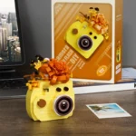 SLR Camera Mirror Flower Model Building Block Set - Creative Trendy Ornament Educational Toy for Children Gift - Image 2