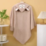 New Coral Fleece Bath Towel for Infants and Children, Suitable for Use in Bathrooms, Swimming Pools, Beaches, and Families. Can Be Used as a Newborn Blanket. Super Absorbent, Comfortable and Soft Fabric. New Pattern Design. Microfiber. Suitable for Infants and Children Aged 0-3 Years. Ideal as a Top - Image 2