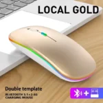 LED Wireless Mouse USB Rechargeable Bluetooth-compatible RGB Mouse Silent Ergonomic Mouse With Backlight For Laptop PC ipad - Image 8