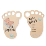 2Pcs Baby Wooden Balloon Milestone Cards Photography Accessories Baby Photography Shooting Props For Newborn Birthing Gifts - Image 15