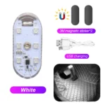 1 PC Multi Color Car Light Wireless LED Touch Light Roof Light Sensor Read Lamp Mini USB Charging Light Car Interior Accessories - Image 12