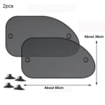 SEAMETAL Car Sun Shade Side Window Curtain Front Rear Window Sunshade Summer UV Blocking Suction Cup Car Sun Protection Curtains - Image 8
