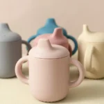 1PCS Baby Feeding Silicone Cups For Infants And Young Children Portable Learning Hand Shank Drinking Water Cups Baby Stuff - Image 2