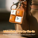 Tralalala Wooden Man Keychain, 4-Button Fidget Clicker Toy, Cute Meme & Anime Inspired Accessory, Fun Gift for Friends & Fans - Image 5