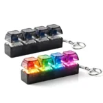 4-Button Fingertip Keyboard Keychain RGB Keyboard Fidget Toy with Lights for Stress Relief Decompression Calming Accessories - Image 4