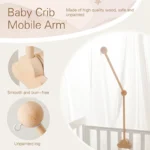 Baby Wooden Bedbell Bracket 0-12 Months Bed Bell Bracket Wooden Mobile Newborn Crochet Bed Bell Hanging Toys Newbaby Rattle Toys - Image 4