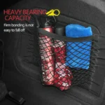 Car Trunk Mesh Organizer Car Tail Storage Net Seat Back Pocket Universal Trunk Bag Auto Magic Tape Network Interior Accessories - Image 6