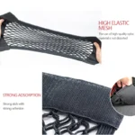 Car Trunk Mesh Organizer Car Tail Storage Net Seat Back Pocket Universal Trunk Bag Auto Magic Tape Network Interior Accessories - Image 3