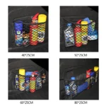 Car Trunk Mesh Organizer Car Tail Storage Net Seat Back Pocket Universal Trunk Bag Auto Magic Tape Network Interior Accessories - Image 2