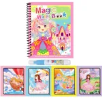 1pc Reusable Water Drawing Book Magic Water Book Mess-Free Magic Painting Pad with Refillable Water Pen Learning Education Toy - Image 7