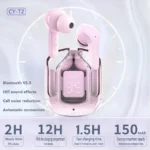 Original T2 Wireless Bluetooth Earphone Transparent HIFI Headphones LED Power Digital Display Stereo Sound Earphones for Xiaomi - Image 3