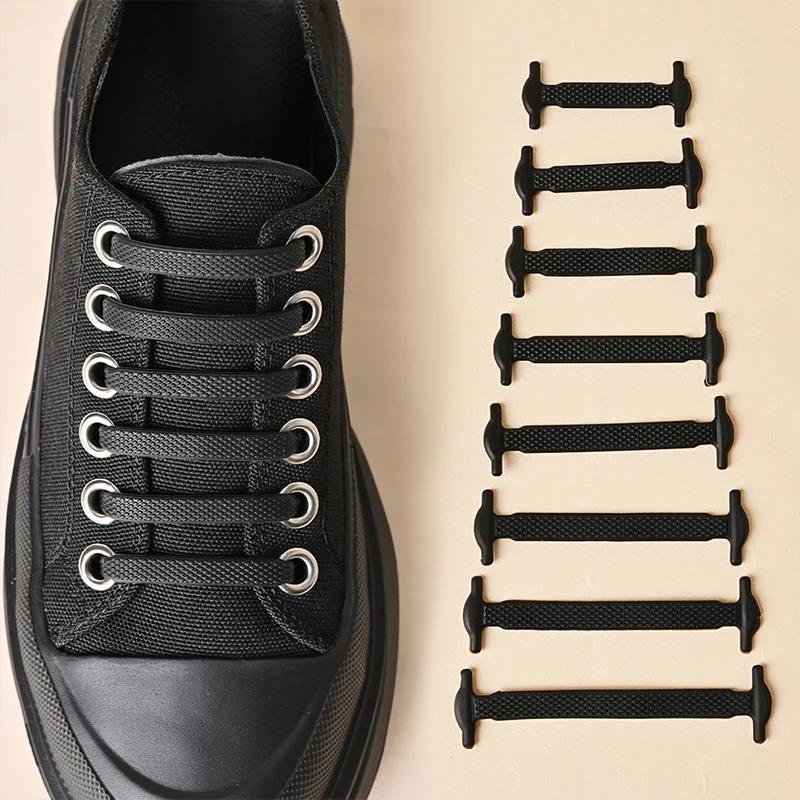 S042308059ecf49fc92f9a2bd91bd01b3I.webp 16pcs/lot Silicone Shoelaces No Tie Shoelaces 12 Colors Elastic Lace Shoelace Creative Lazy Silicone Laces Rubber Lace - Image 1