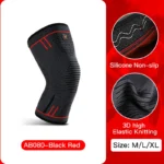 1 Pcs Compression Knee Support Sleeve Elastic Breathable Knee Pads Brace Springs Gym Sports Protector Basketball Volleyball Run - Image 7