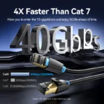 Vention Cat8 Ethernet Cable SFTP 40Gbps 2000MHz Cat 8 RJ45 Network Lan Patch Cord for Router Modem Internet RJ 45 Ethernet Cable - Image 2