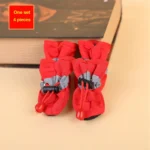 4pcs Water-Resistant Dog Shoes For Small Dogs - Protect Your Pet's Paws And Keep Them Dry,Outdoor rain boots for dogs - Image 7