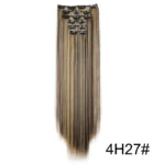 Synthetic 24Inch 16 Clips in Hair Extensions Long Straight Hairstyle Blonde Black Hairpieces Heat Resistant False Hair Daily Use - Image 21