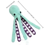 Squeaky Octopus Dog Toy, Pineapple Plush Chew Toy with Squeaker&CrinkleTentacles,InteractiveDentalPuppyToy for Small Medium Dogs - Image 8