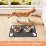 Pet Feeding Mat-Absorbent Pet Placemat Rubber Backing Quick Dry Water Mat for Dog Cat for Food and Water Bowl with Waterproof - Image 6