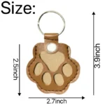 Leather Memorial Pet Hair Storage Bag Cat Paw Keychain DIY Homemade Pet Memorial Keychain for Commemorative Gift Bag Wallet - Image 6