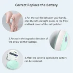 Electric Baby Nail Trimmer Kid Nail Polisher Tool Infant Manicure Scissors Baby Hygiene Kit Baby Nail Clipper Cutter For Newborn - Image 3