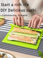 1pc Sushi Making Tool Sushi Roll Mat Seaweed Rice and Vegetable Roll Machine DIY Home Sushi Restaurant Party Kitchen Small Tool - Image 4