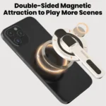 3-in-1 Magnetic Finger Ring Holder Rotate Double-Sided Magnetic Phone Stand for iPhone 17 16 15 14 13 12 MagSafe - Image 6