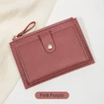 Minimalist and Fashionable Women's Short Card Bag Ultra-Thin Mini PU Leather Zero Wallet Women's Credit Card Holder Wallet - Image 11