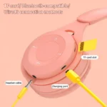 Y08 Wireless Bluetooth Headphone  Macaron Headphones Stereo Headband Gaming Headset with Mic Gamer Girl Gift for Mobile Tablet - Image 3