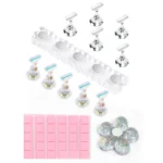 Nail Stand Set for Press On Nail Display Practice Art Magnetic Fake Nail Holder for Painting NailsStand with Reusable Putty Clay - Image 7