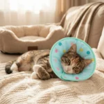 Sponge Padded Pet Recovery Ring Polka Dot Light Weight Soft Protective Ring Flexible Frame Skin Friendly Body Protection Circle - Image 2