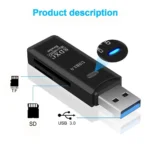 2-in-1 Multi Functional  USB 3.0 Card ReaderMiniSD TFMemoryCardReaderUSBFlashDrive CardreaderAdapter For PCLaptops Accessories - Image 5
