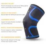 Knee Braces For Knee Pain Knee Brace Compression Sleeve For Knee Pain Meniscus Tear  Arthritis Pain Relief Knee Sleeves - Image 3