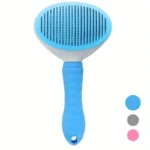One-Click Pet Hair Removal Comb for Effortless Grooming of Dogs and Cats - Float Hair Removal Slicker Brush with Automatic Funct - Image 8