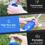 1pc150ml/250ml/500ml Outdoor Collapsible Silicone Bite Size Water Bottle Running Camping Hiking Travel Convenient Water Bottle - Image 4