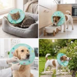 Sponge Padded Pet Recovery Ring Polka Dot Light Weight Soft Protective Ring Flexible Frame Skin Friendly Body Protection Circle - Image 3