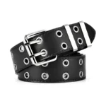 Women's Belt  Large size Double Hole Men Belt Punk Hip Hop Rock Style Subculture Y2K Belt Punch Free Belt for Men and Women - Image 13