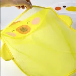 QWZ New Cartoon Duck Baby Bathroom Mesh Bag Sucker Design For Bath Toys Kids Animal Shapes Cloth Sand Toys Storage Net Bag - Image 3