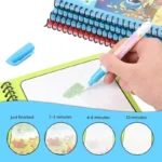 1pc Reusable Water Drawing Book Magic Water Book Mess-Free Magic Painting Pad with Refillable Water Pen Learning Education Toy - Image 4
