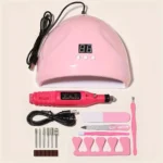 LINMANDA Professional USB Electric Nail Drill Polish File Kit with UV LED Nail Lamp Gel Manicure Dryer Lamp Acrylic Starter Set - Image 2